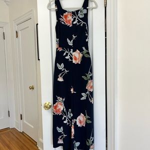 Wilfred navy blue floral jump suit